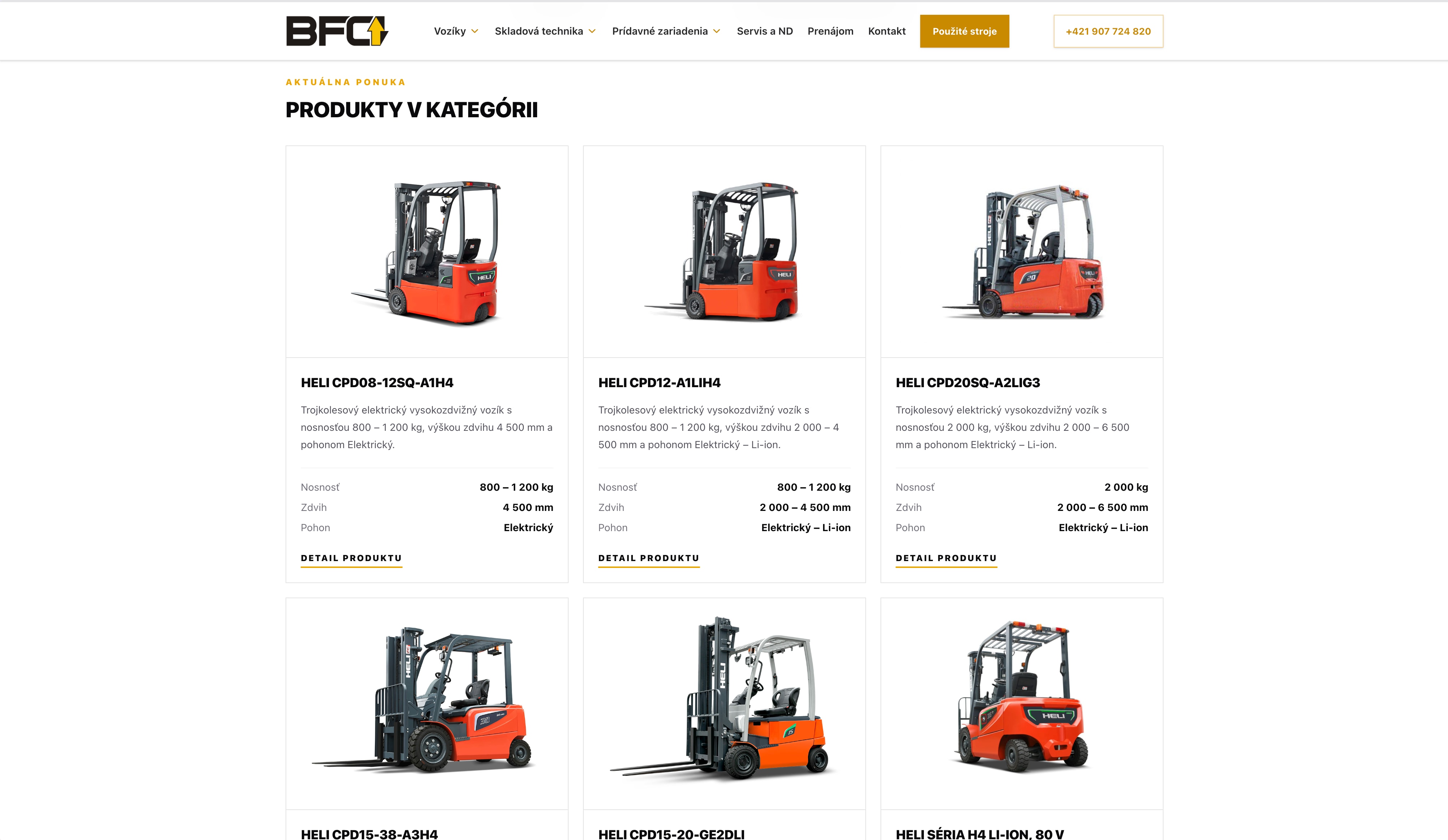 BFC SK — kategória produktového katalógu